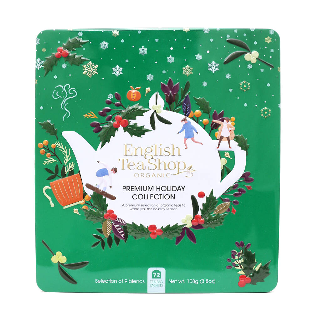 Premium Holiday Collection Grüne Geschenkdose - 72 Teebeutel-Sachets