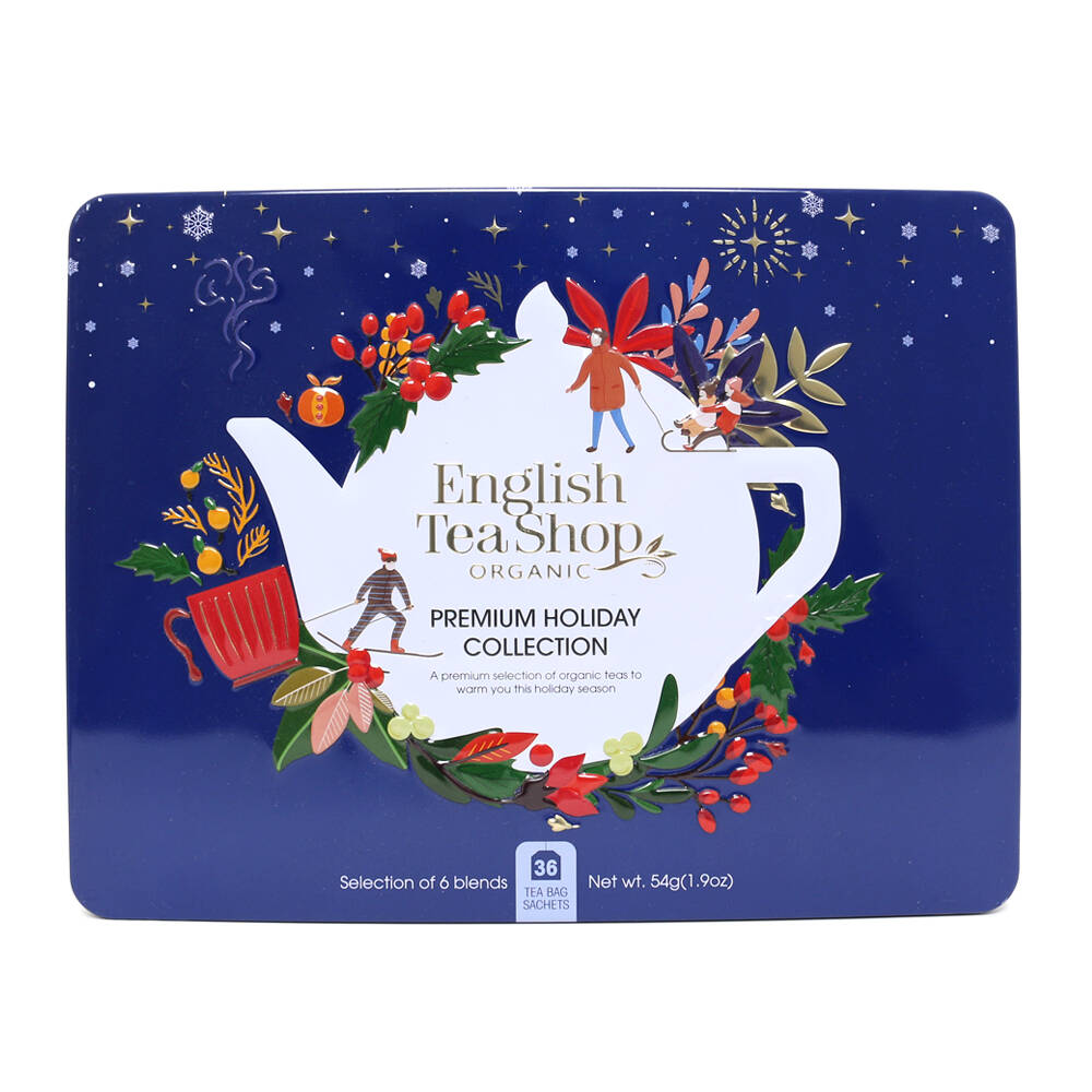 Premium Holiday Collection North Star - Blaue Geschenkdose - 36 Teebeutel-Sachets